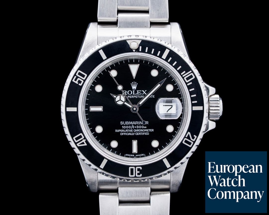 Image of Rolex 16800 Submariner Date SS Black Dial Circa. 1986