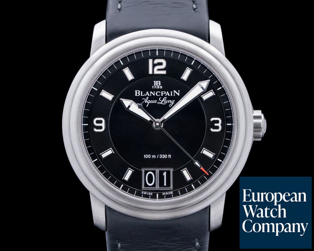 Image of Blancpain Aqua Lung Big Date SS Black Dial LIMITED