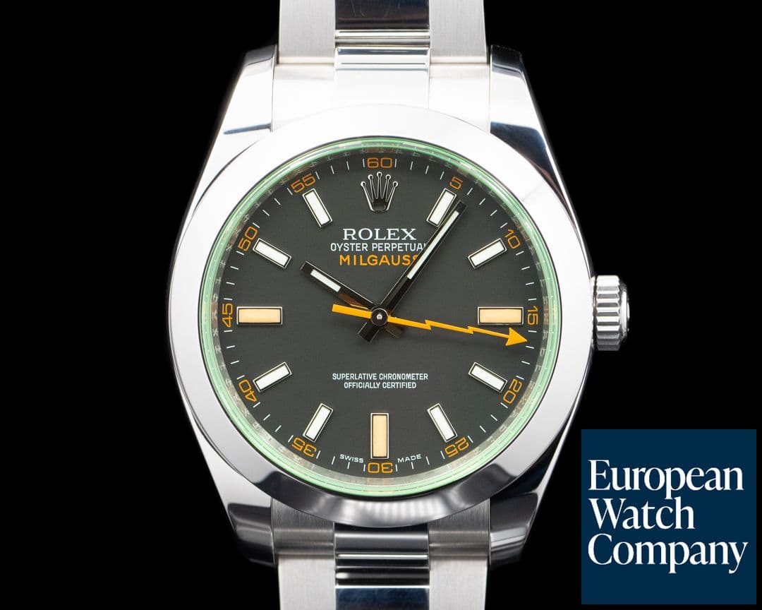 Image of Rolex 116400V Milgauss SS Black Dial UNWORN