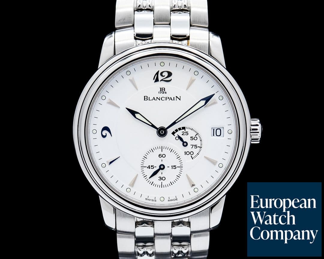 Image of Blancpain 1106-1127-55 Villeret Ultra Slim Power Reserve SS White Dial