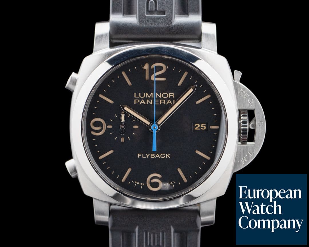 Image of Panerai PAM00524 Luminor 1950 3 Days Chrono Flyback Acciaio SS Black Dial