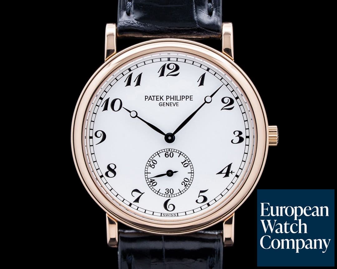 Image of Patek Philippe 5022R Calatrava 18K Rose Gold White Arabic Dial