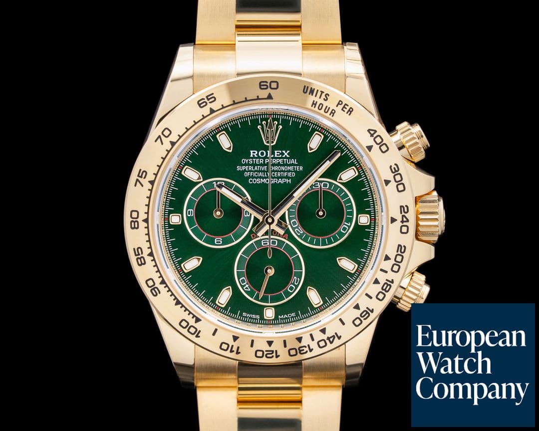 Image of Rolex 116508 Daytona "John Mayer" 18K Yellow Gold Green Dial UNWORN