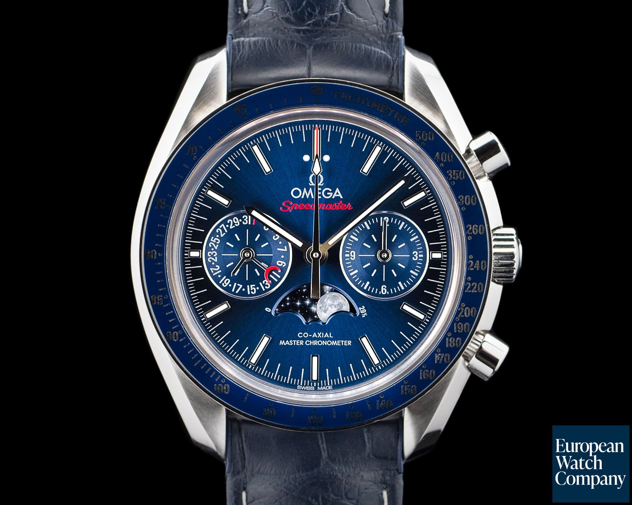 Image of Omega Speedmaster Moonphase SS Blue Dial