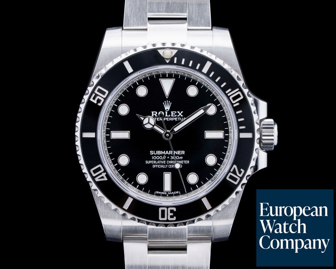 Image of Rolex 114060 Submariner No Date SS Black Dial