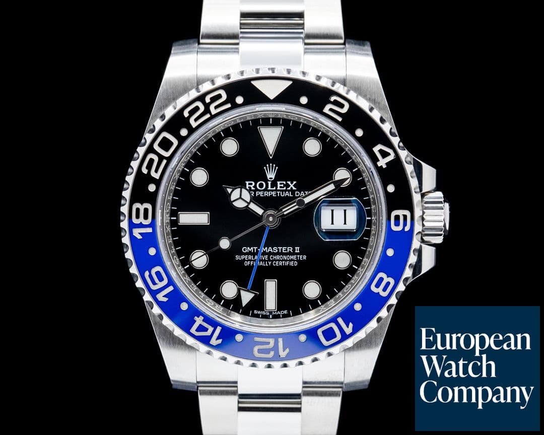 Image of Rolex 116710BLNR GMT-Master II "Batman" SS Black Dial