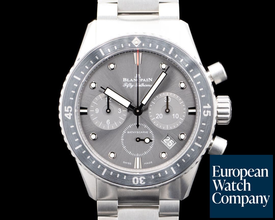 Image of Blancpain 5200 Fifty Fathoms Bathyscaphe Chronographe Flyback Titanium Grey Dial