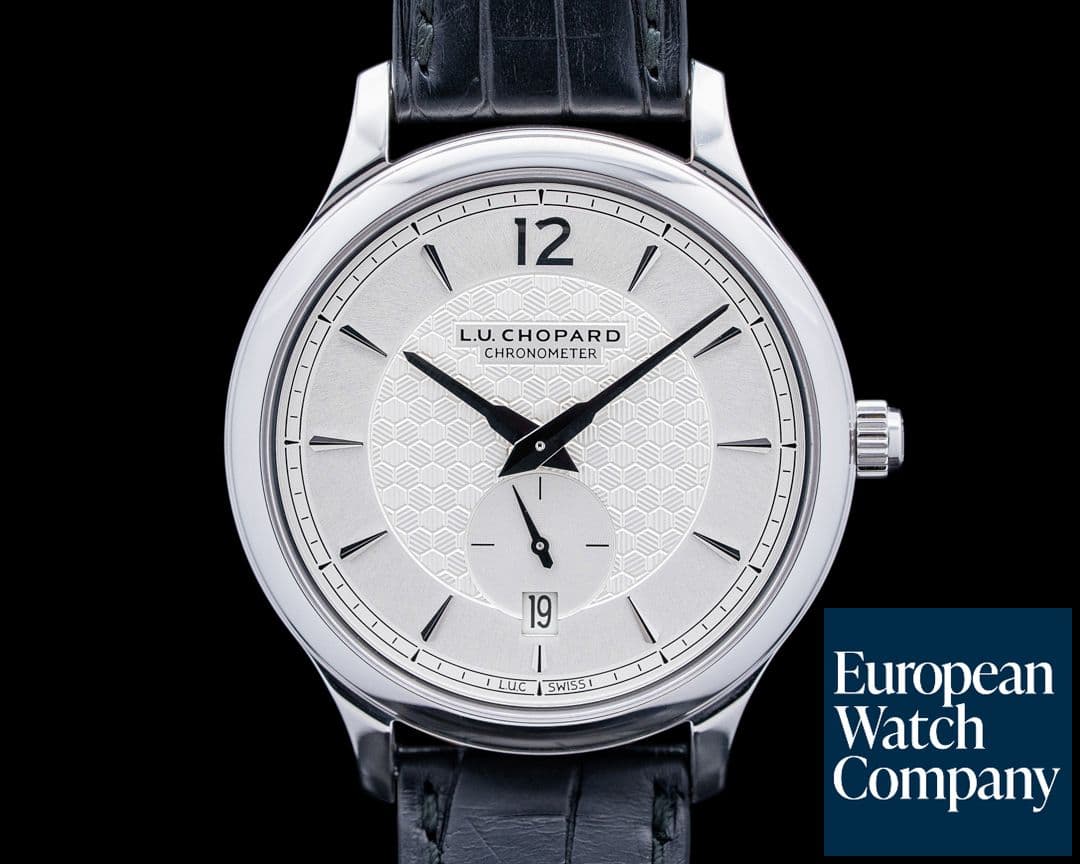 Image of Chopard L.U.C XPS 1860 Officer 18K White Gold Silver Dial LIMITED