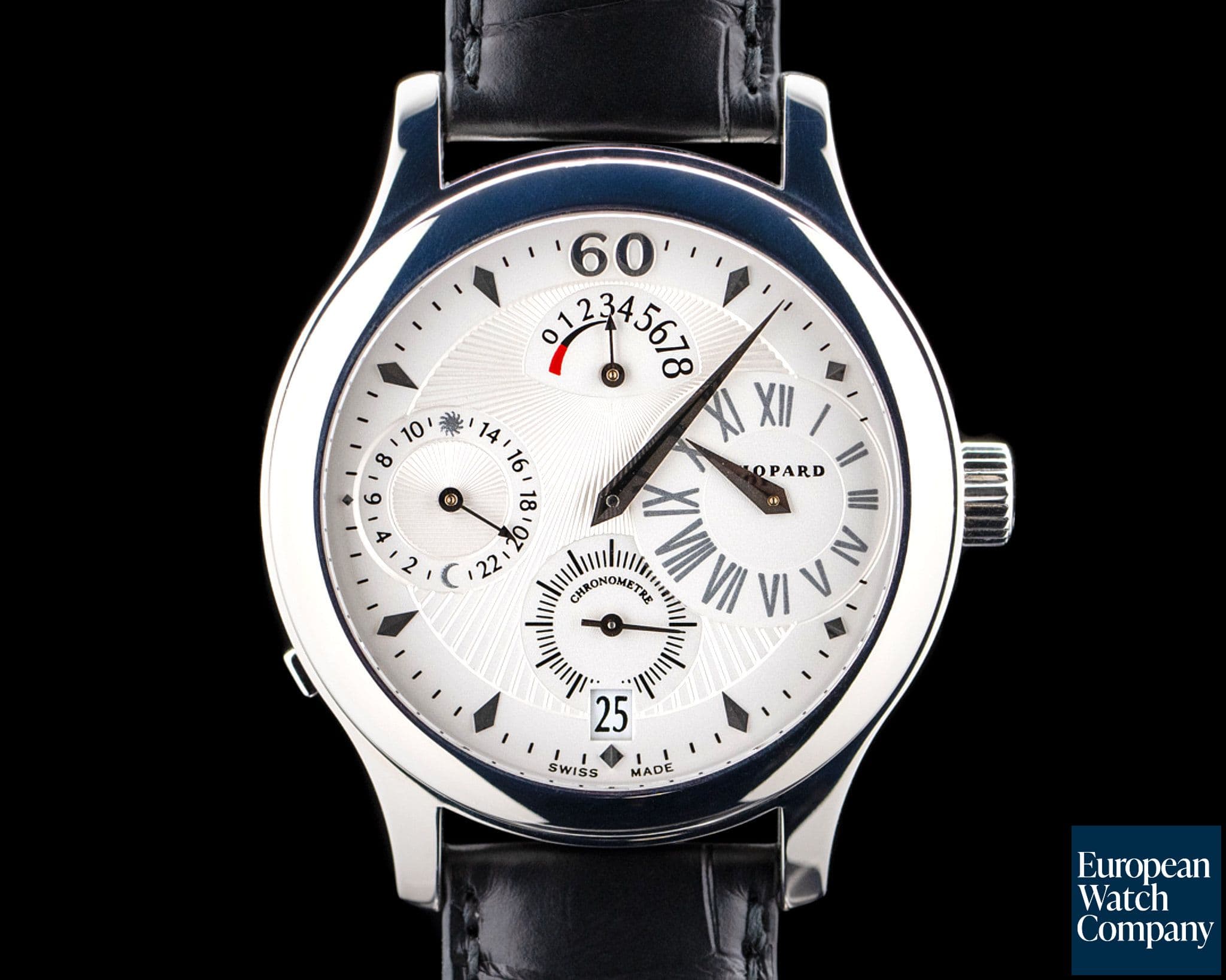 Image of Chopard 16/1874 LUC Regulator GMT 18K White Gold Silver Dial LIMITED