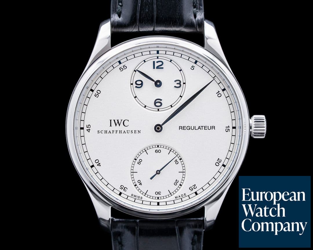 Image of IWC IW544403 Portugieser Regulateur Platinum Silver Dial LIMITED
