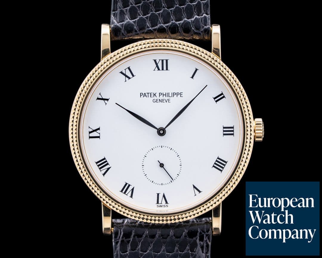 Image of Patek Philippe 3919J Calatrava 18K Yellow Gold White Dial