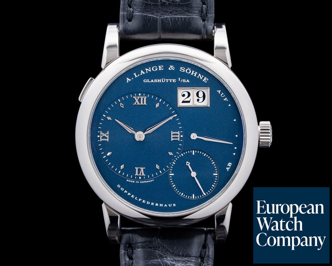 Image of A. Lange and Sohne 101.027 Lange 1 18K White Gold Blue Dial