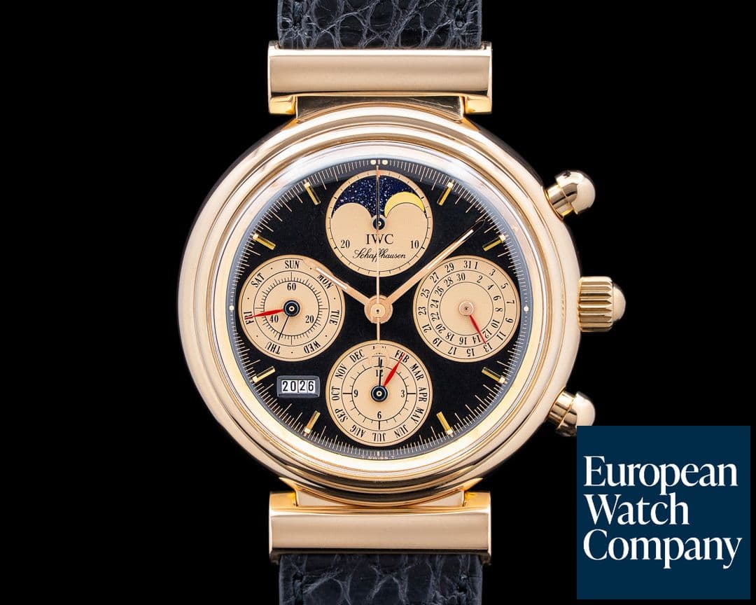 Image of IWC Da Vinci Perpetual Calendar Chronograph 18K Rose Gold Black Dial