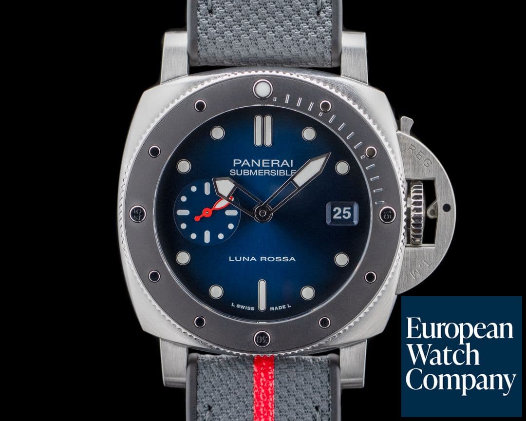 Image of Panerai PAM01565 Submersible Luna Rossa SS Blue Dial