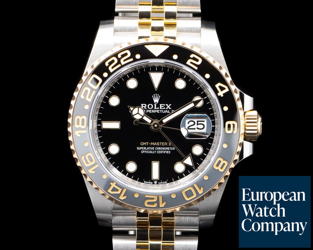 Image of Rolex 126713GRNR GMT Master II SS / 18K Yellow Gold Black Dial 2026 UNWORN