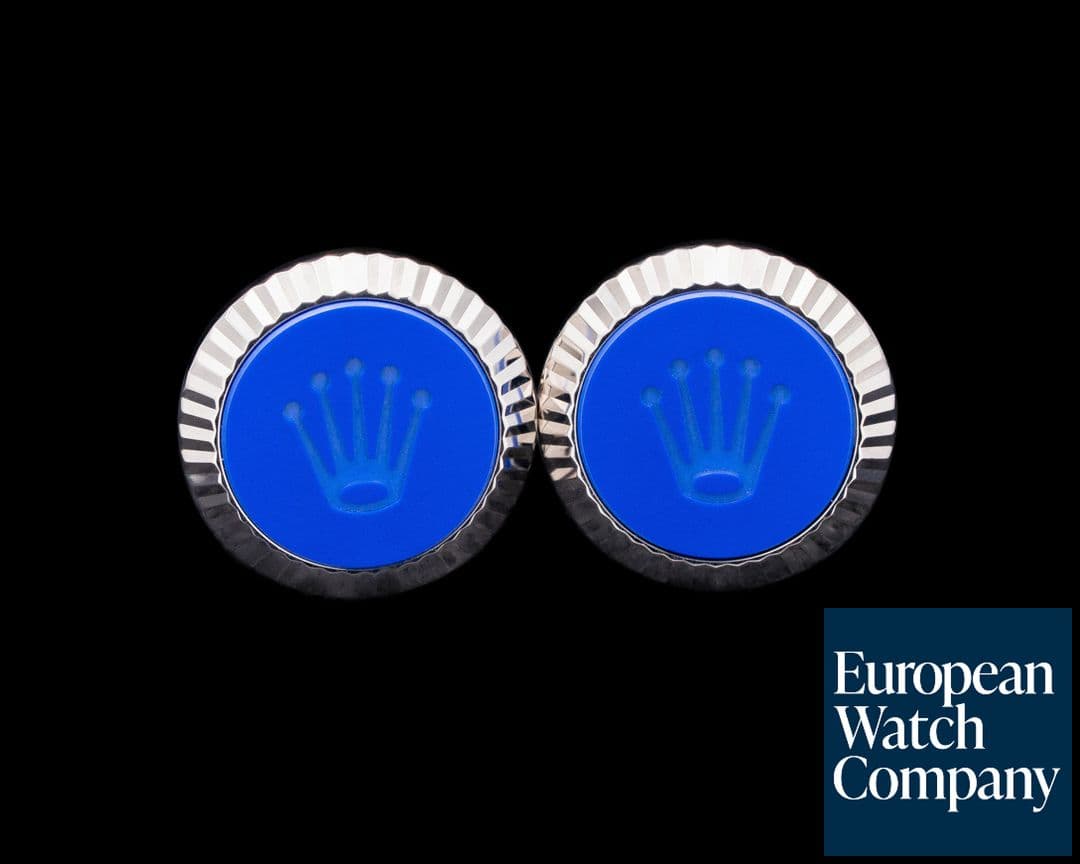 Image of Rolex A1039BLUE 18K White Gold Blue Cufflinks 2025