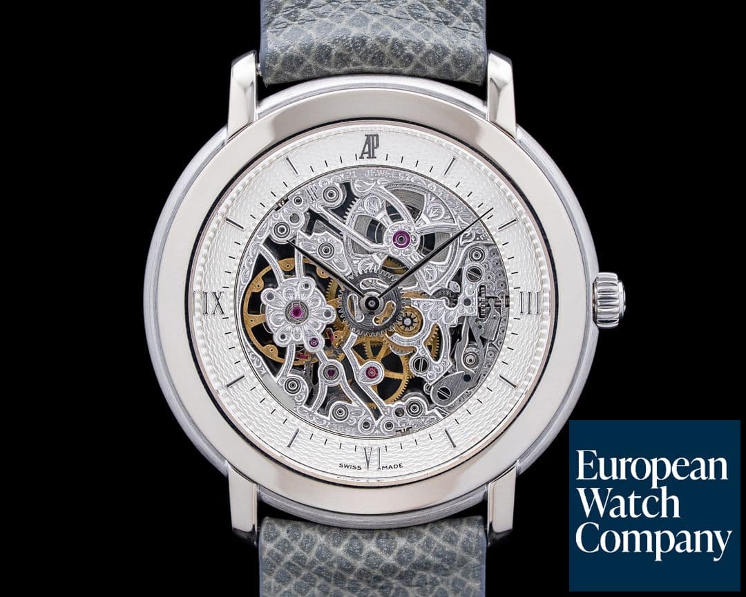 Image of Audemars Piguet 15058BC Jules Audemars Skeleton 18K White Gold Skeleton Dial