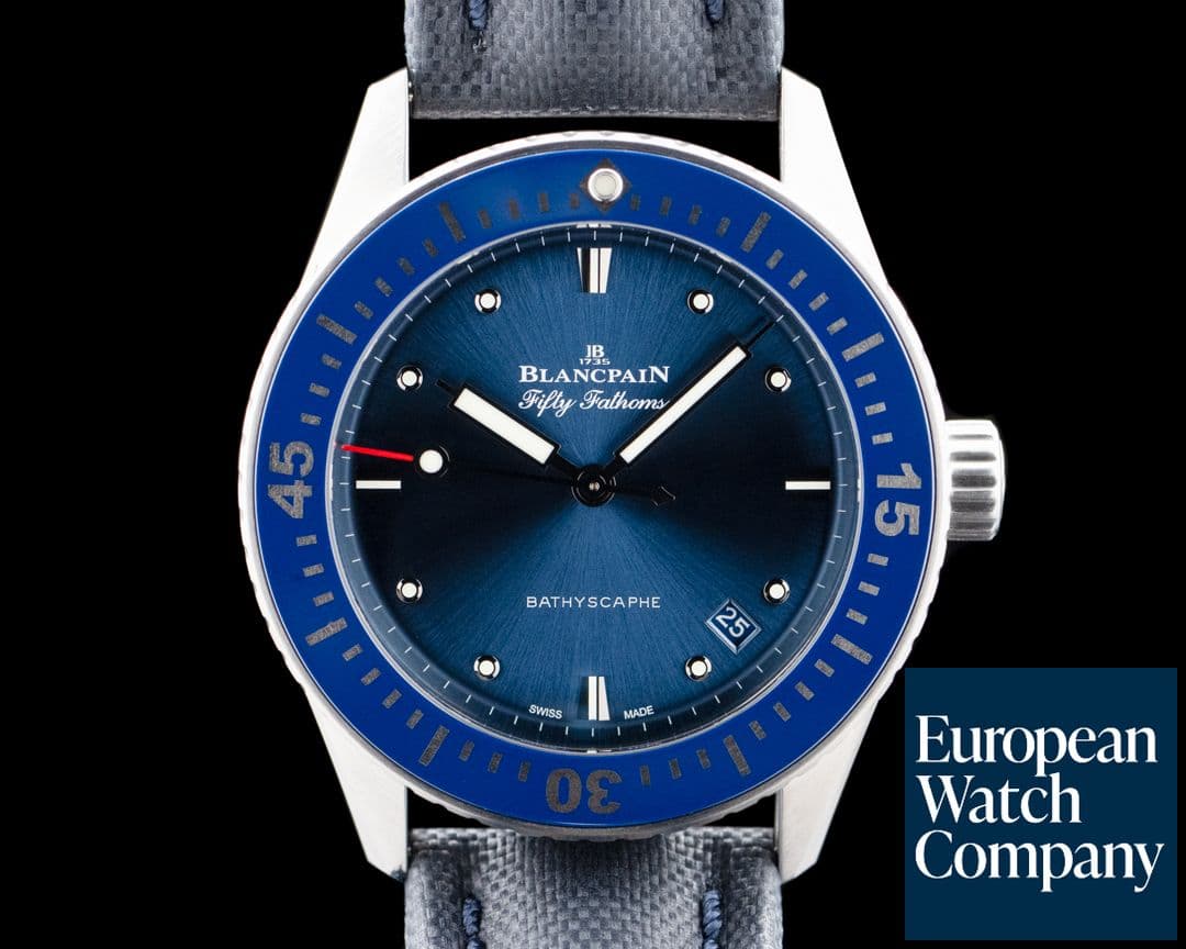 Image of Blancpain 5100 Fifty Fathoms Bathyscaphe Steel Blue Dial