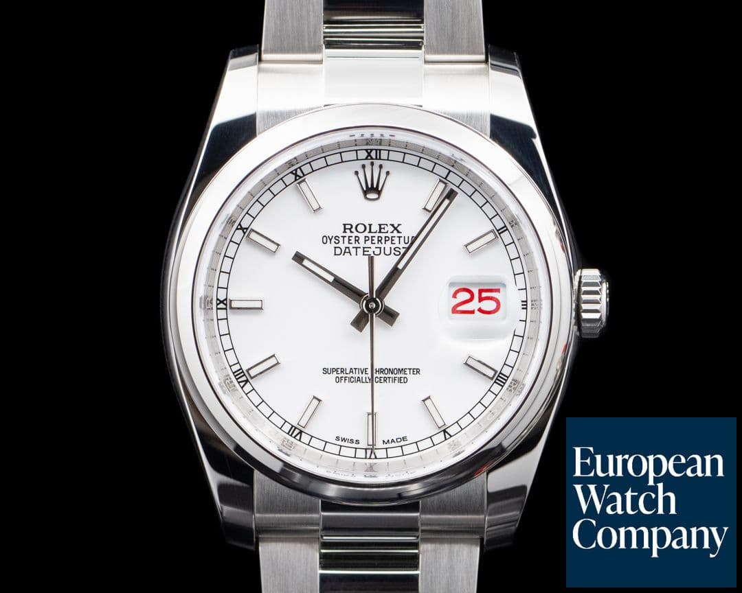 Image of Rolex 116200 Datejust 36 SS White Dial