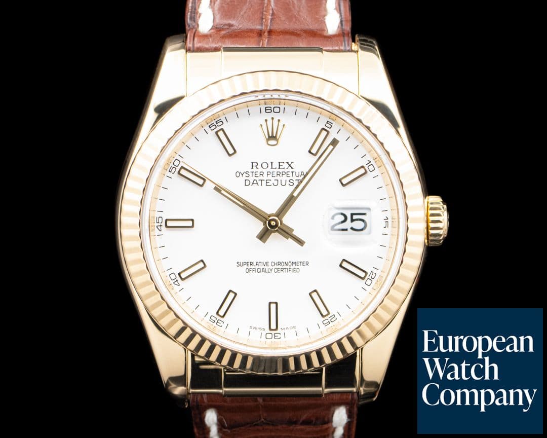 Image of Rolex 116138 Datejust 18K Yellow Gold White Dial