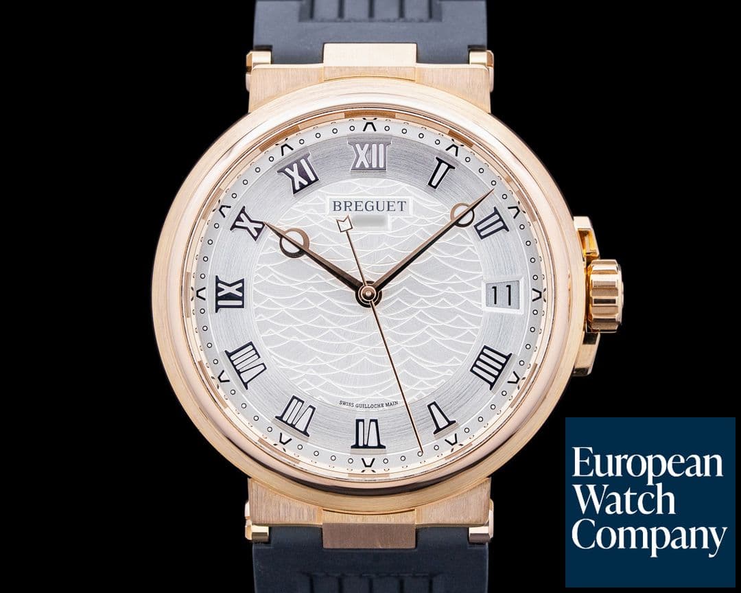 Image of Breguet 5517BR Marine Automatic 18K Rose Gold Silver Dial