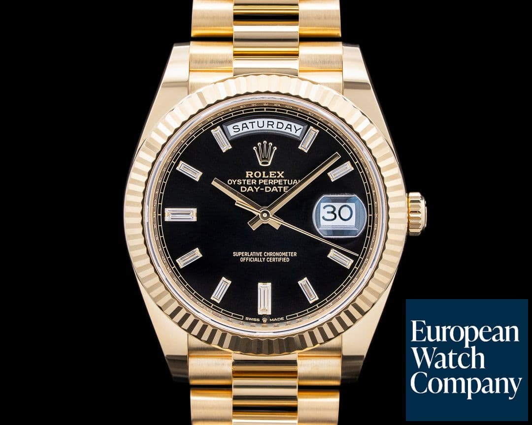 Image of Rolex 228238 Day Date 40mm 18K Yellow Gold Onyx Dial
