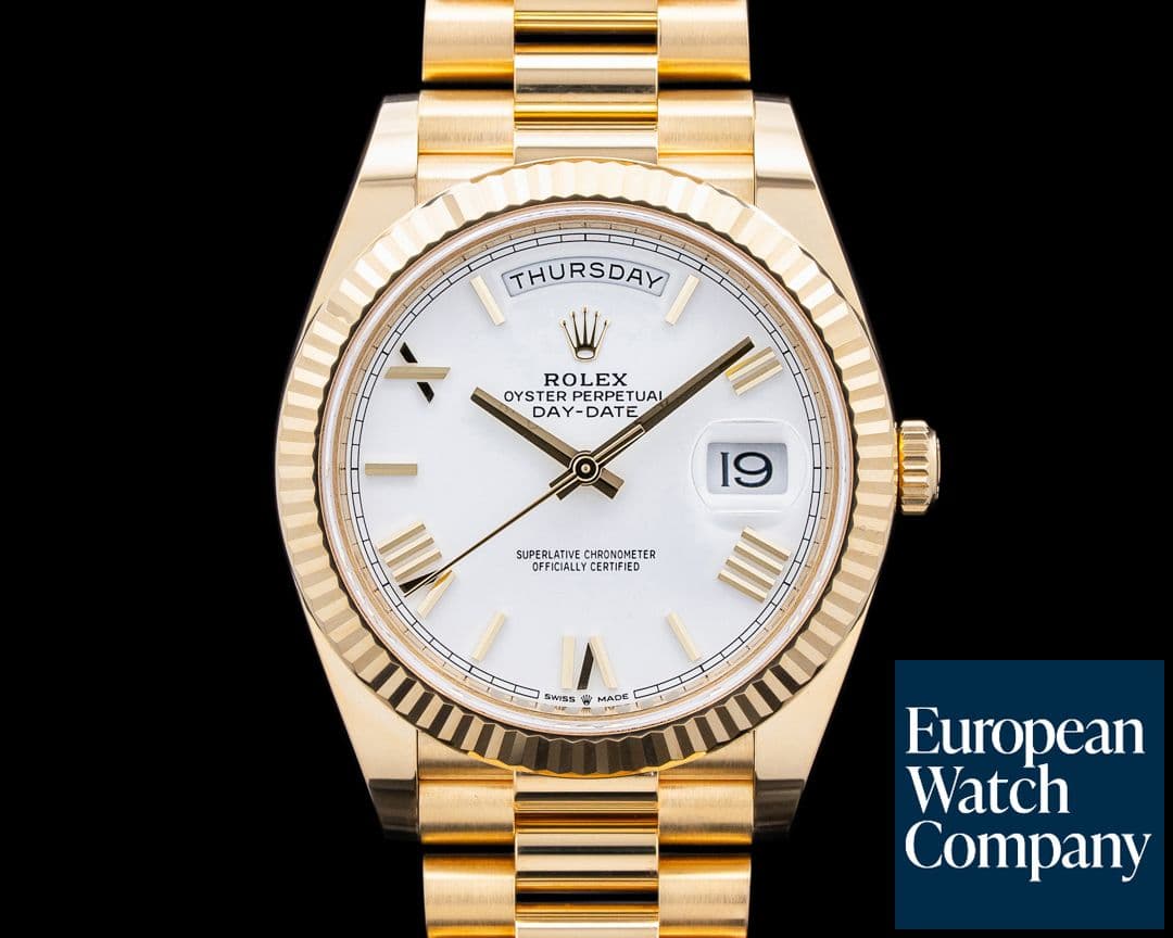 Image of Rolex 228238 Day-Date 40MM 18K Yellow Gold White Roman Dial
