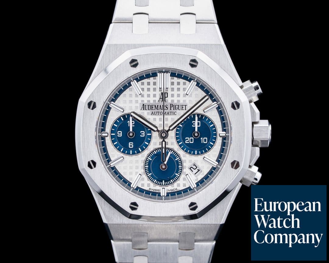 Image of Audemars Piguet 26315ST Royal Oak Chronograph SS Silver Grande Tapisserie Dial