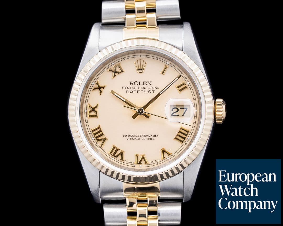 Image of Rolex 16233 Datejust 18K Yellow Gold / SS Ivory Dial Circa. 2002
