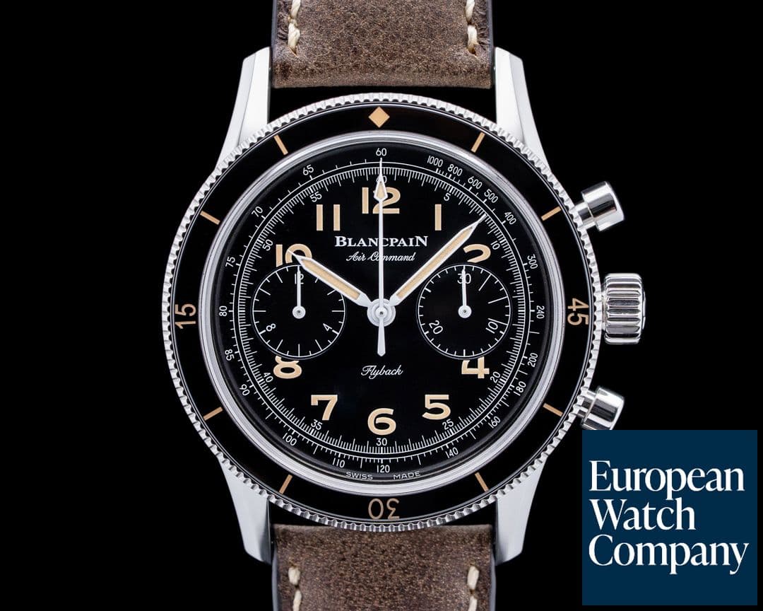 Image of Blancpain Air Command Flyback Chronograph SS Black Dial LIMITED