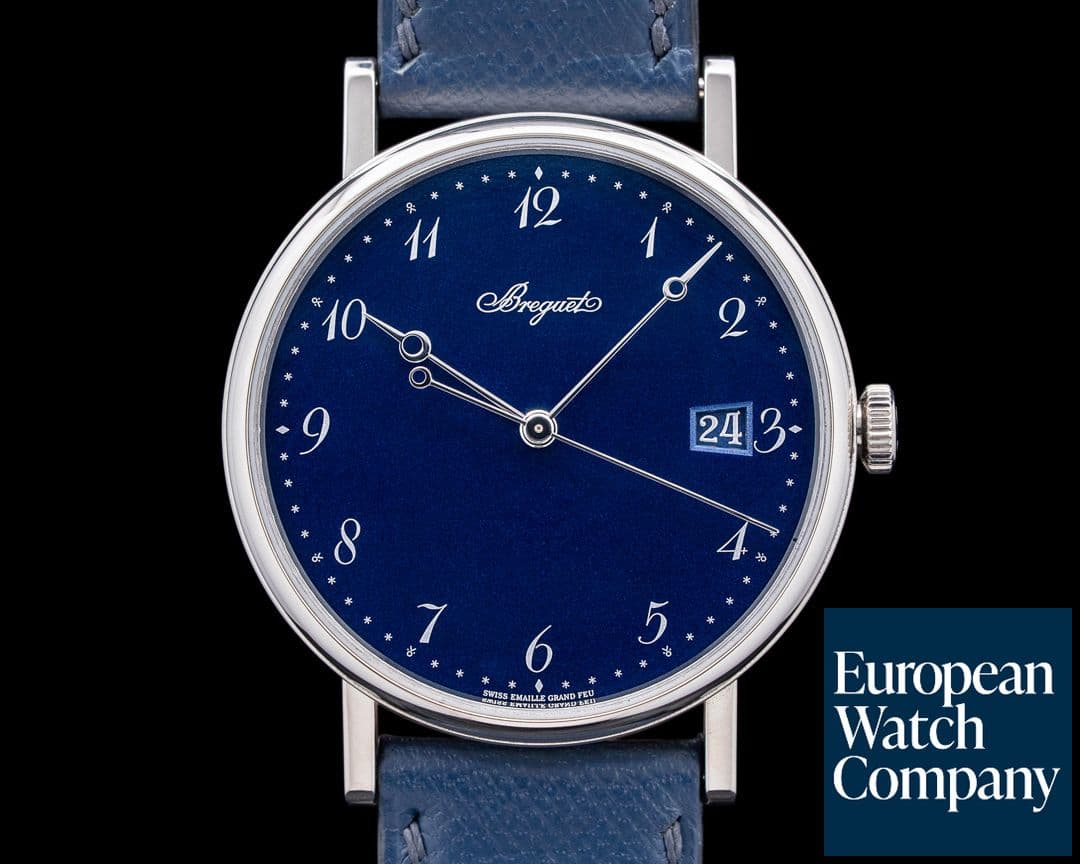 Image of Breguet 5177BB Classique Automatic 18K White Gold Blue Enamel Dial