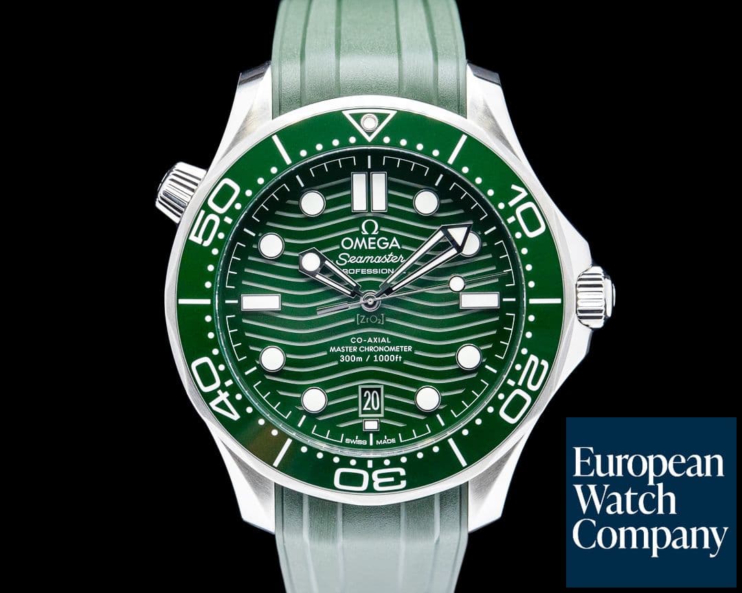 Image of Omega Seamaster Diver 300M SS Green Ceramic Green Dial