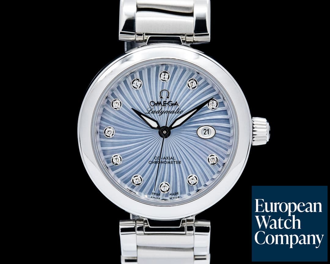 Image of Omega 425.30.34.20.57.002 De Ville Ladymatic SS Blue Mother of Pearl Dial
