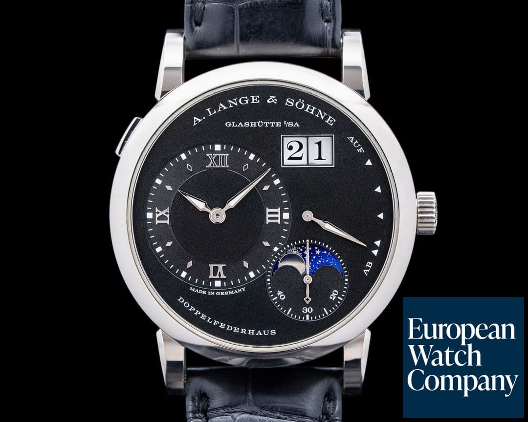 Image of A. Lange & Söhne 192.029 Lange 1 Moon Phase 18K White Gold Black Dial