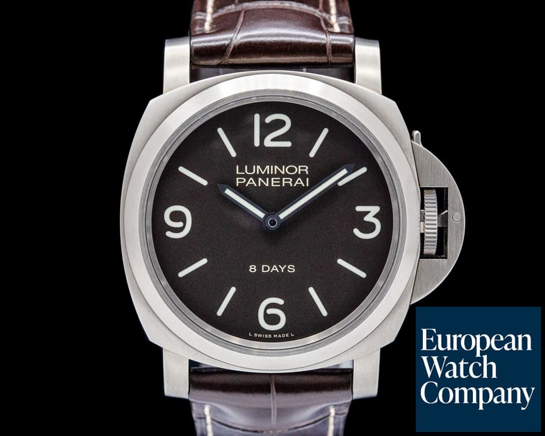 Image of Panerai PAM00562 Luminor Base 8 Days Titanium Brown Dial
