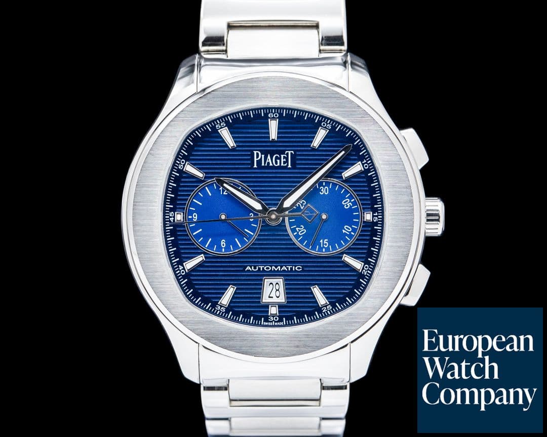 Image of Piaget G0A41006 Polo Chronograph SS Blue Dial