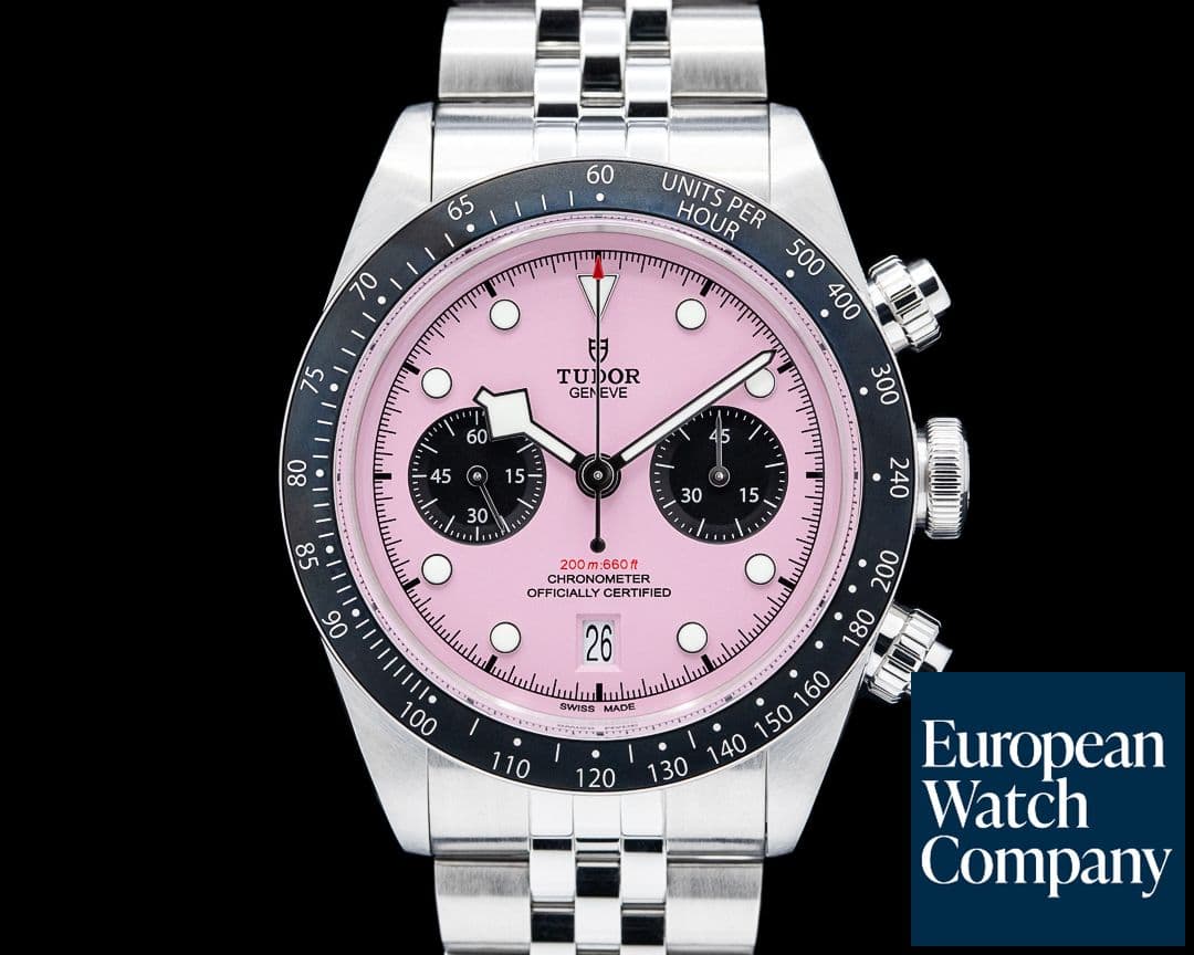 Image of Tudor 79360N Black Bay Chrono SS Pink Dial