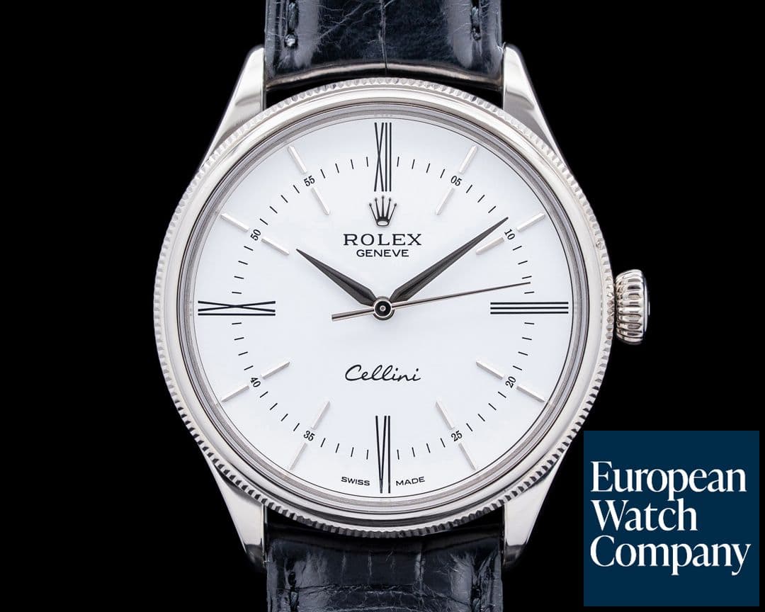 Image of Rolex 50509 Cellini 18K White Gold White Dial