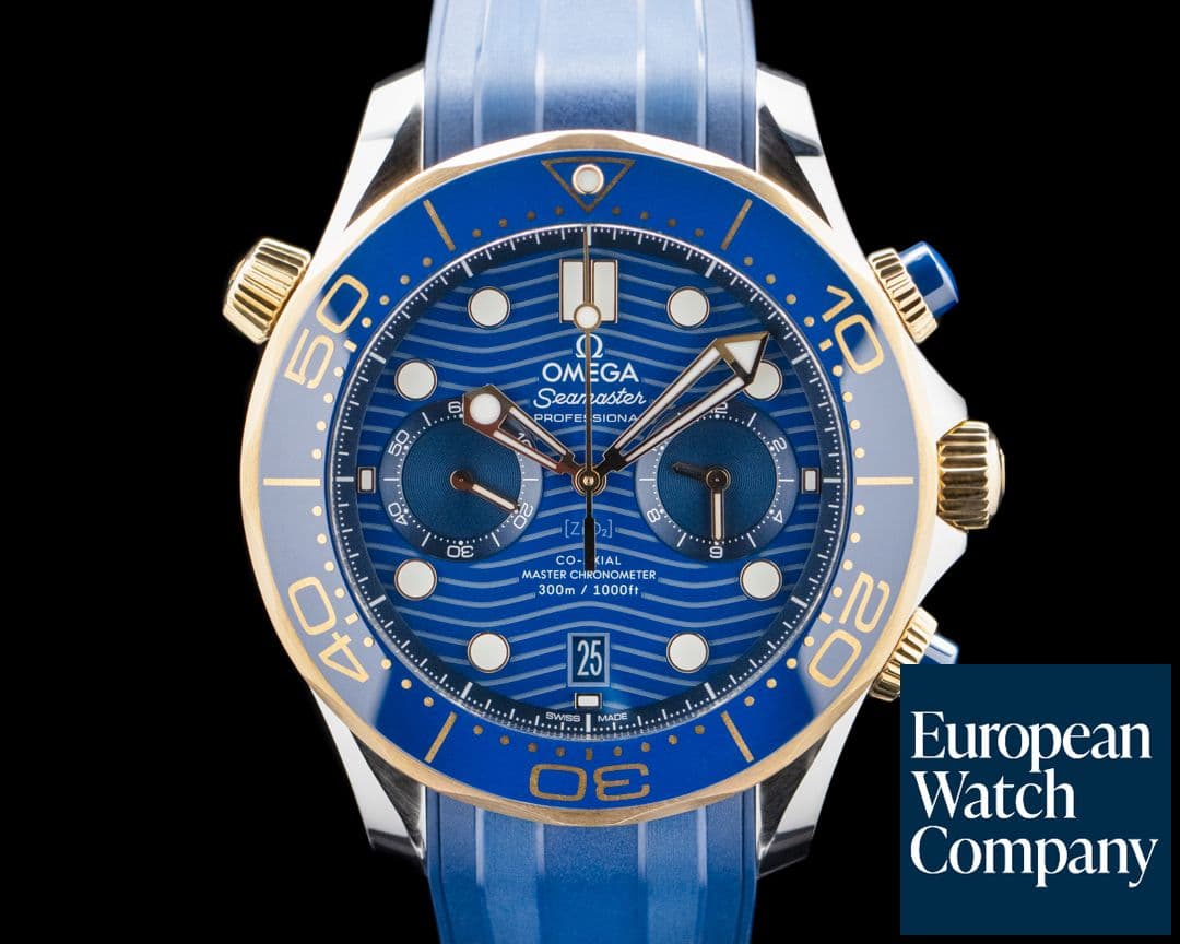 Image of Omega Seamaster Diver 300M SS / 18K YG Blue Dial