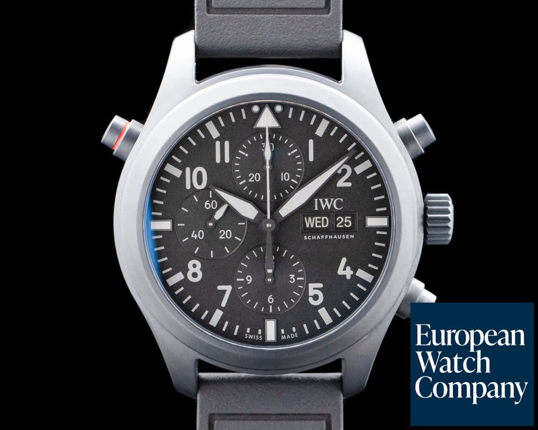 Image of IWC IW371815 Pilot's Watch Double Chronograph TOP GUN Ceratanium Black Dial