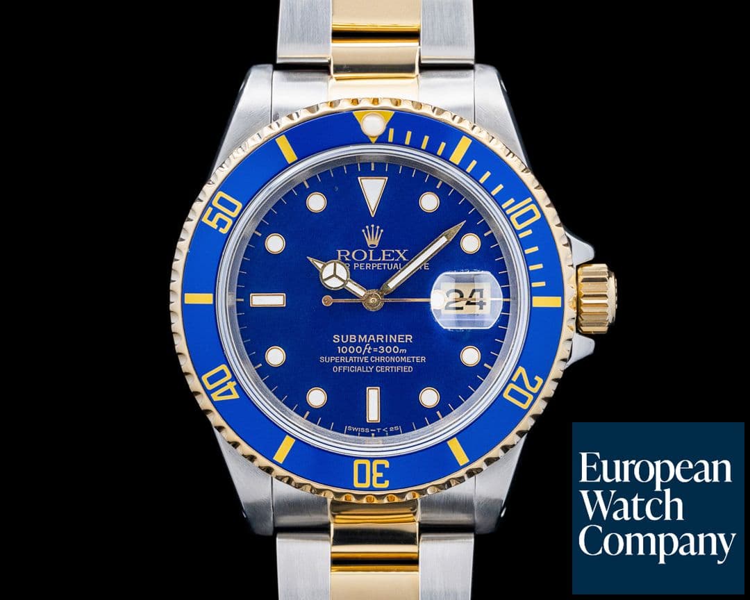 Image of Rolex 16613 Submariner SS / 18K Yellow Gold Blue Dial