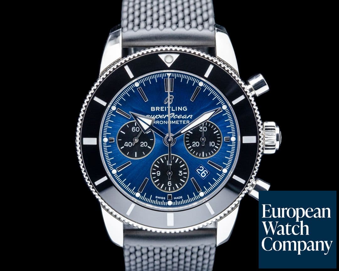 Image of Breitling AB0162 Superocean Heritage B01 Chronograph 44 SS Blue Dial