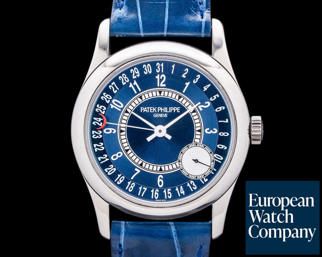 Image of Patek Philippe 6000G Calatrava 18K White Gold Blue Dial