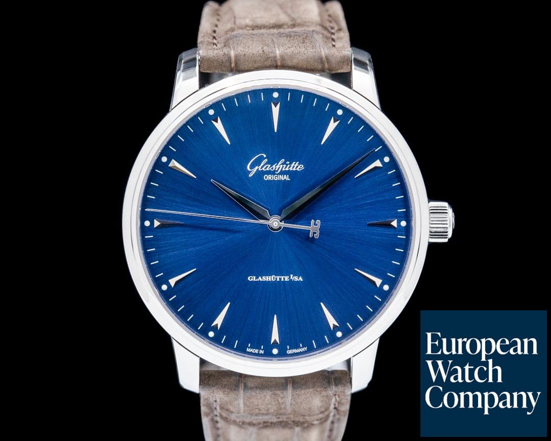 Image of Glashütte Original Senator Excellence SS Blue Dial