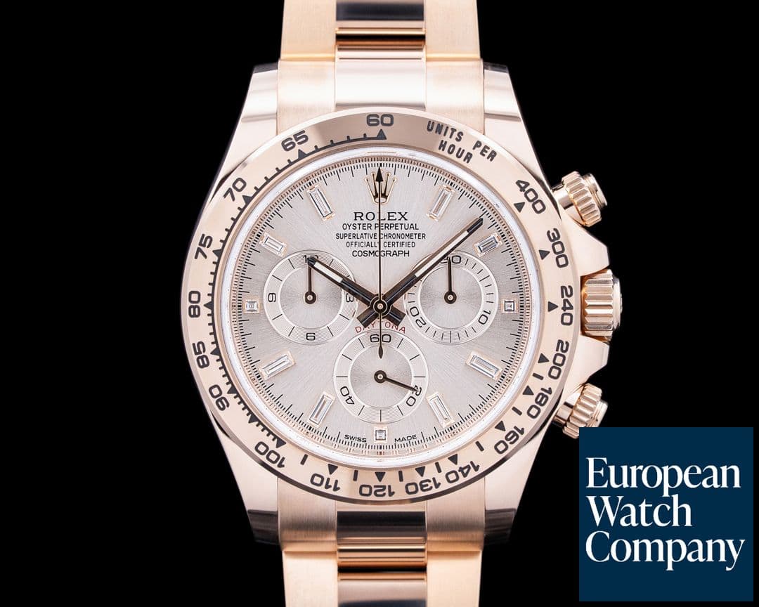 Image of Rolex 116505 Daytona Everose 18K Gold Pink Baguette Dial
