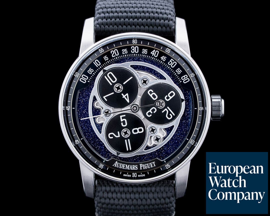 Image of Audemars Piguet 15212NB Code 11:59 Starwheel 18K White Gold Blue Aventurine Dial