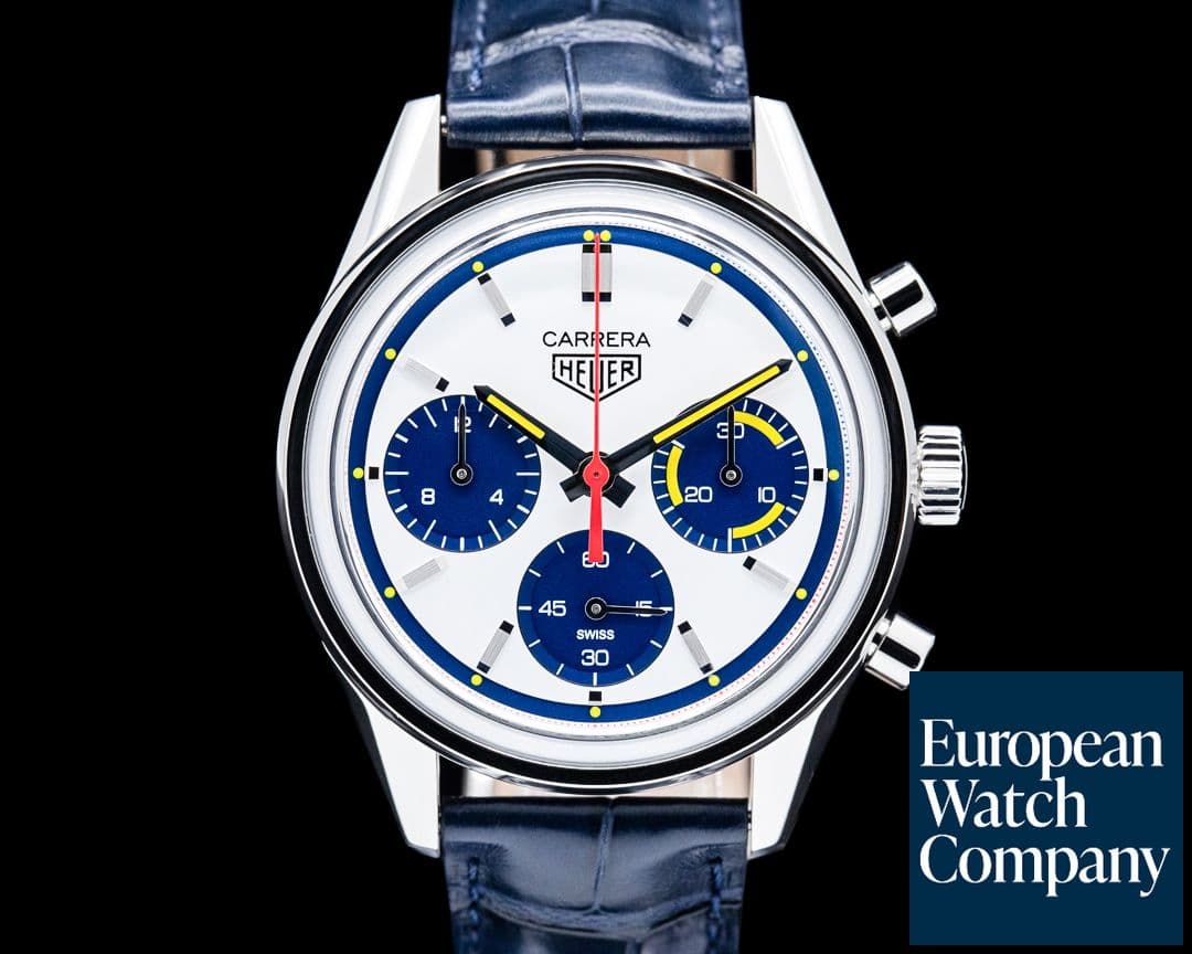 Image of TAG Heuer CBK221C Carrera 160 Years Anniversary Chronograph SS White Dial
