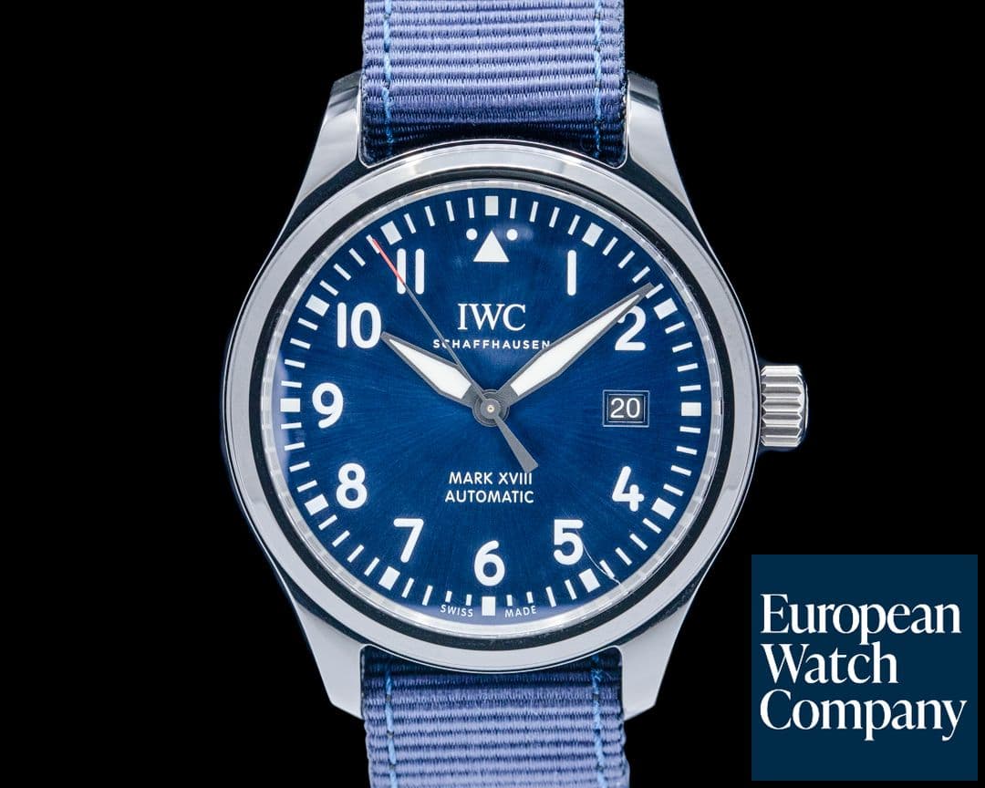 Image of IWC Pilot's Watch Mark XVIII "Laureus Sport for Good" Ceramic Blue Dial LE