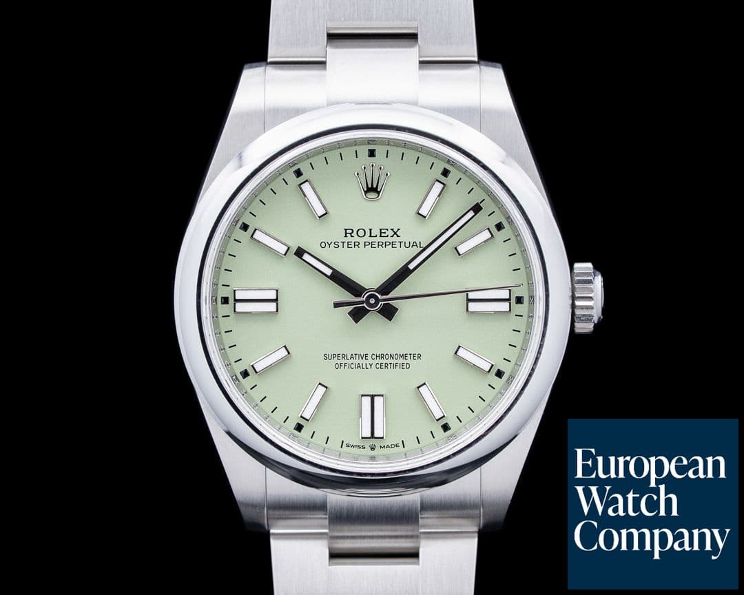 Image of Rolex 134300 Oyster Perpetual SS Pistachio Green Dial 2026