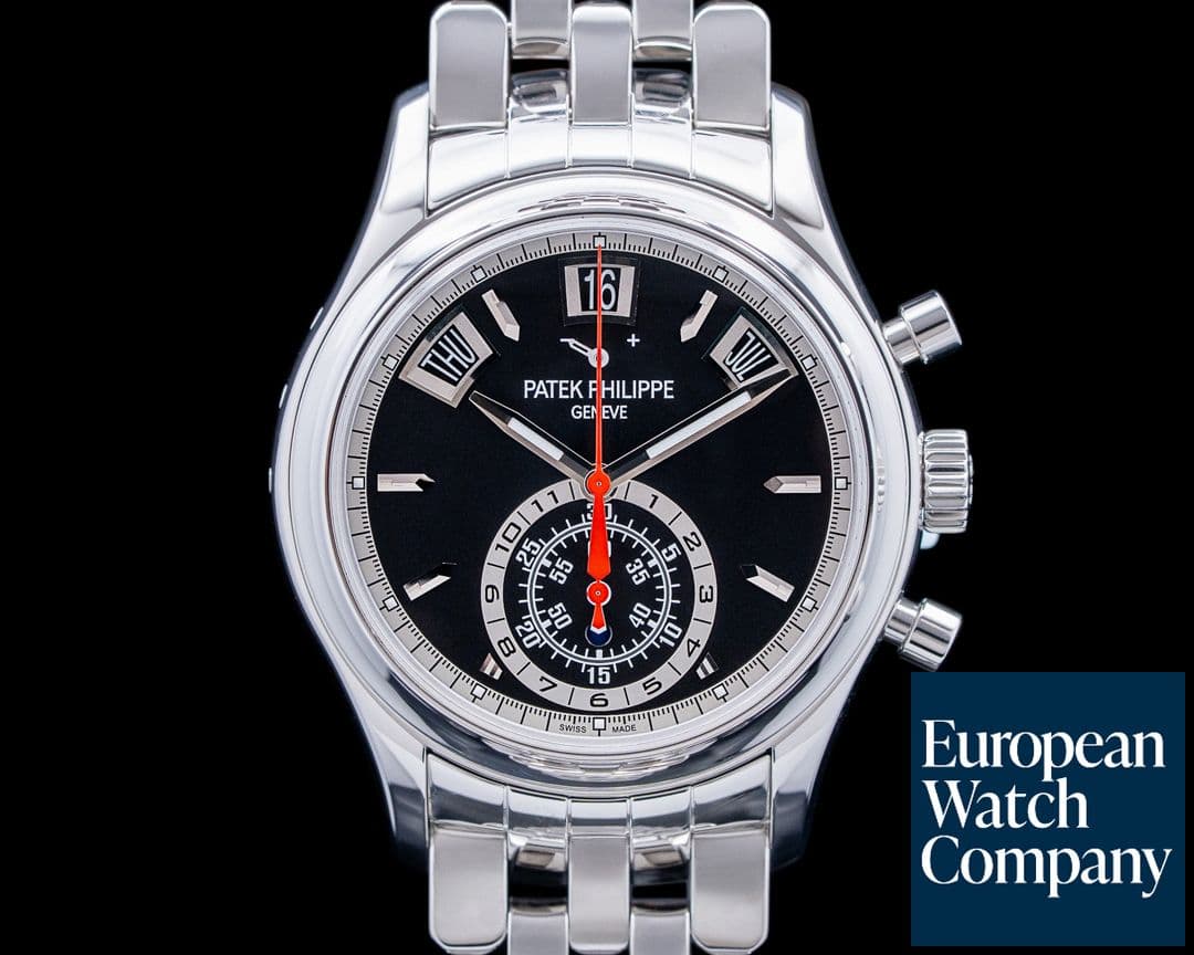 Image of Patek Philippe 5960 Annual Calendar Chronograph SS Black Dial
